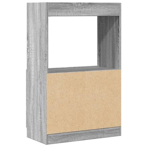 Skab 63x33x100 cm konstrueret træ grå sonoma-eg