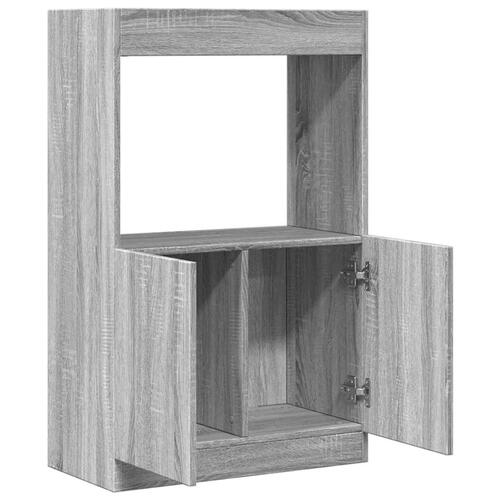 Skab 63x33x100 cm konstrueret træ grå sonoma-eg