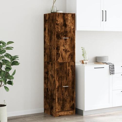 Apotekerskab 40x41x174,5 cm konstrueret træ røget egetræsfarve