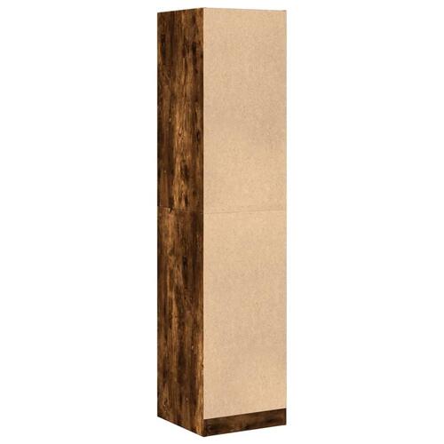 Apotekerskab 40x41x174,5 cm konstrueret træ røget egetræsfarve
