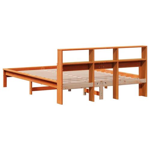 Sengeramme uden madras 140x200 cm massivt fyr gyldenbrun