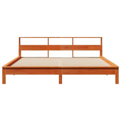 Sengeramme uden madras 180x200 cm massivt fyrretræ gyldenbrun