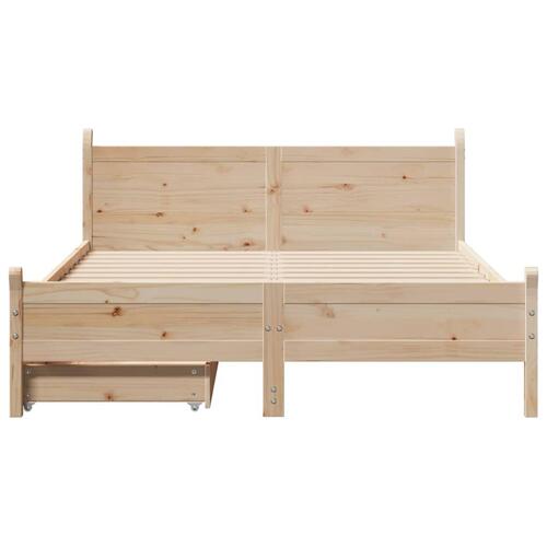 Sengeramme uden madras 140x200 cm massivt fyrretræ
