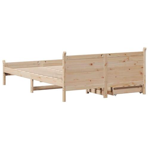 Sengeramme uden madras 140x200 cm massivt fyrretræ