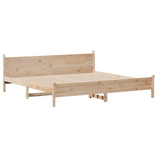 Sengeramme uden madras 200x200 cm massivt fyrretræ