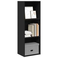 Bogreol 40x30x114 cm konstrueret træ sort