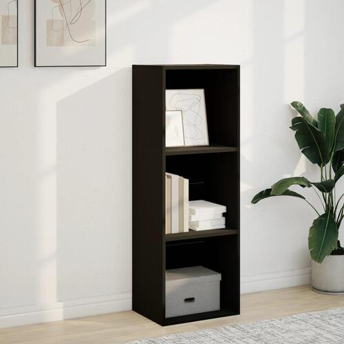 Bogreol 40x30x114 cm konstrueret træ sort