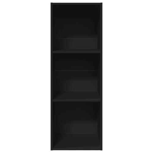 Bogreol 40x30x114 cm konstrueret træ sort