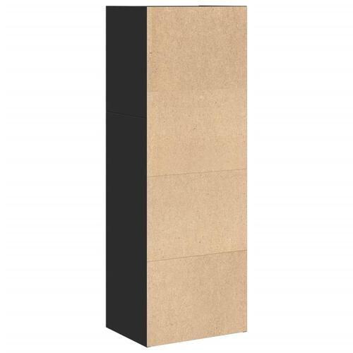Bogreol 40x30x114 cm konstrueret træ sort