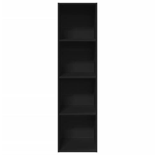 Bogreol 40x30x152 cm konstrueret træ sort
