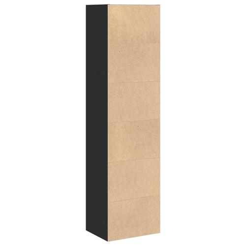 Bogreol 40x30x152 cm konstrueret træ sort