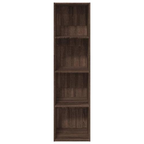 Bogreol 40x30x152 cm konstrueret træ brun egetræsfarve