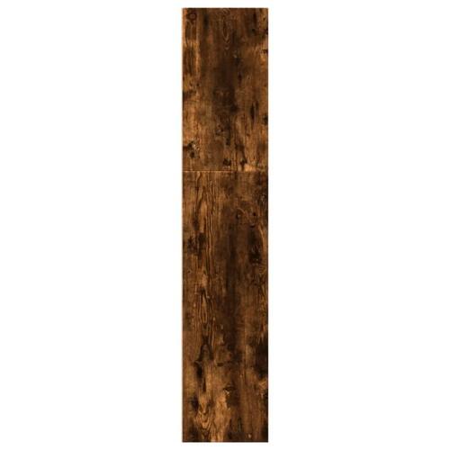 Bogreol 40x30x152 cm konstrueret træ røget egetræsfarve