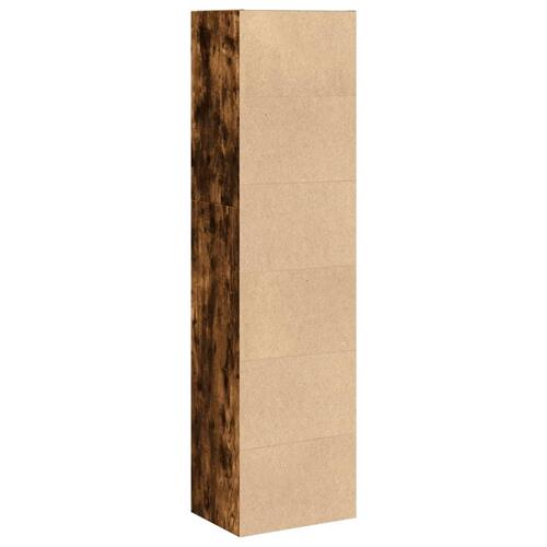 Bogreol 40x30x152 cm konstrueret træ røget egetræsfarve