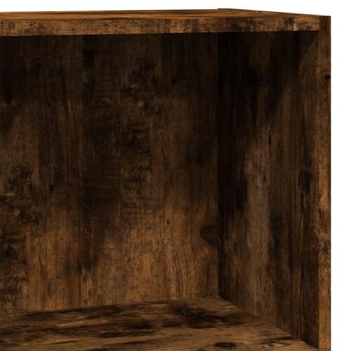 Bogreol 60x30x77 cm konstrueret træ røget egetræsfarve