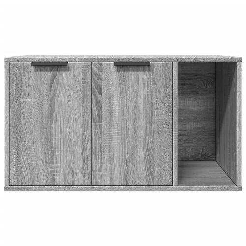 Toiletskjuler kattebakke 80x50x45 cm konstrueret træ grå sonoma