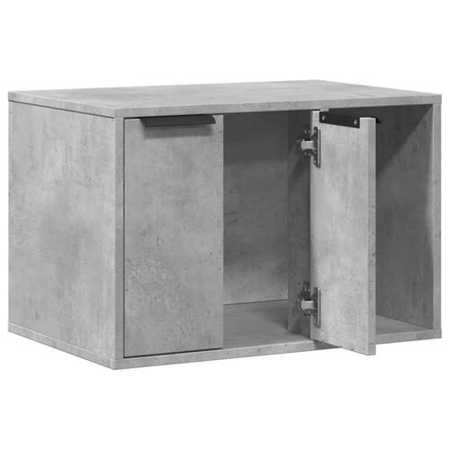 Toiletskjuler kattebakke 60x40x40 cm konstrueret træ betongrå