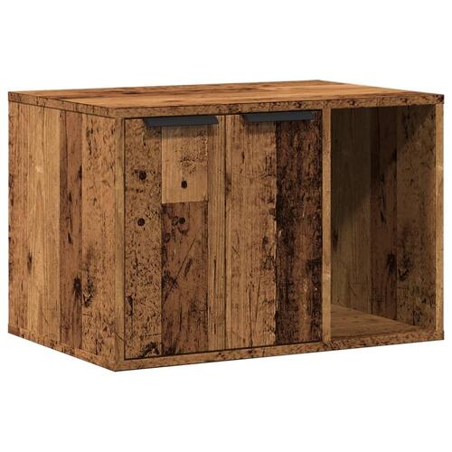 Toiletskjuler kattebakke 60x40x40 cm konstrueret træ gammelt eg
