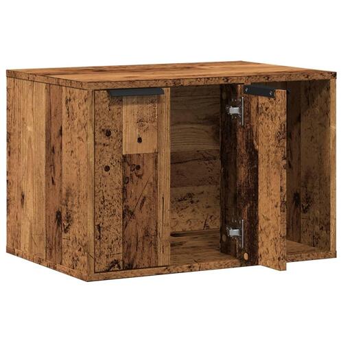 Toiletskjuler kattebakke 60x40x40 cm konstrueret træ gammelt eg