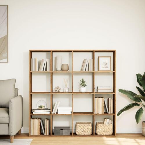 Bogskab 102x29x143 cm konstrueret træ egetræslook