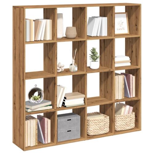 Bogskab 102x29x143 cm konstrueret træ egetræslook