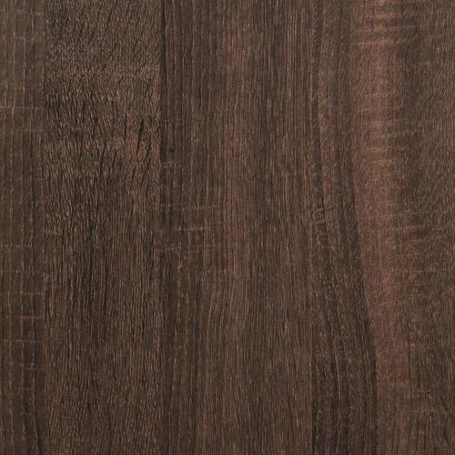 Bogreol 102x29x143 cm konstrueret træ brun egetræ
