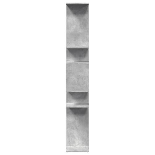 Bogreol 92x29x188 cm konstrueret træ betongrå