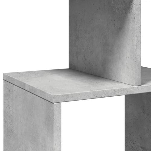 Bogreol 92x29x188 cm konstrueret træ betongrå