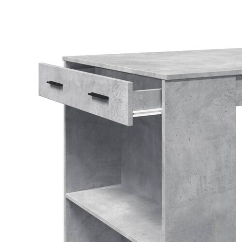 Barbord 102x70x103,5 cm konstrueret træ betongrå