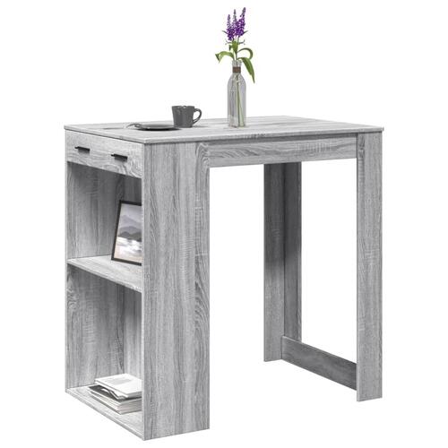 Barbord 102x70x103,5 cm konstrueret træ grå sonoma-eg