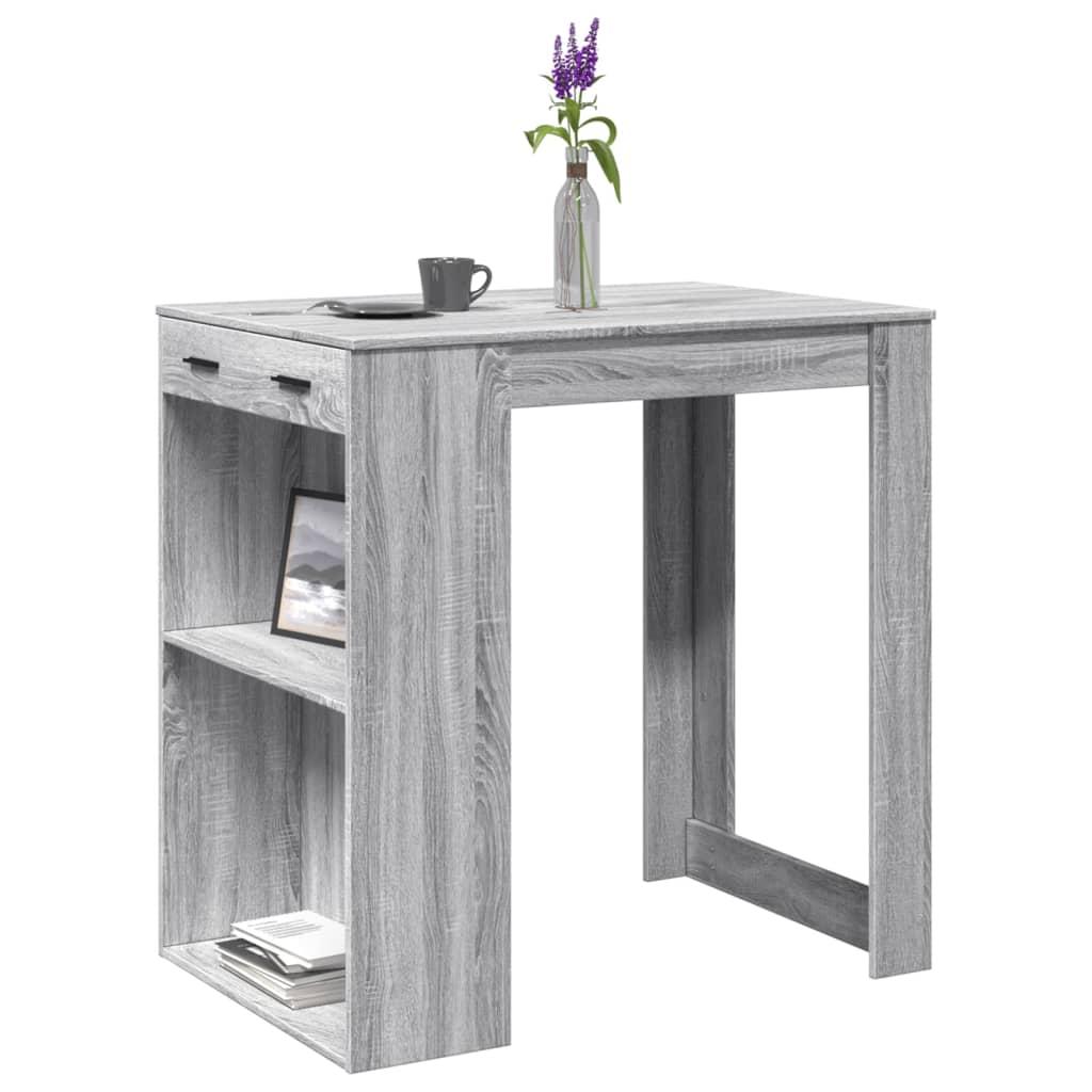 Barbord 102x70x103,5 cm konstrueret træ grå sonoma-eg