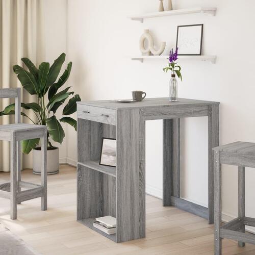 Barbord 102x70x103,5 cm konstrueret træ grå sonoma-eg