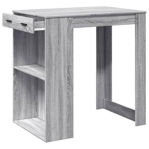 Barbord 102x70x103,5 cm konstrueret træ grå sonoma-eg
