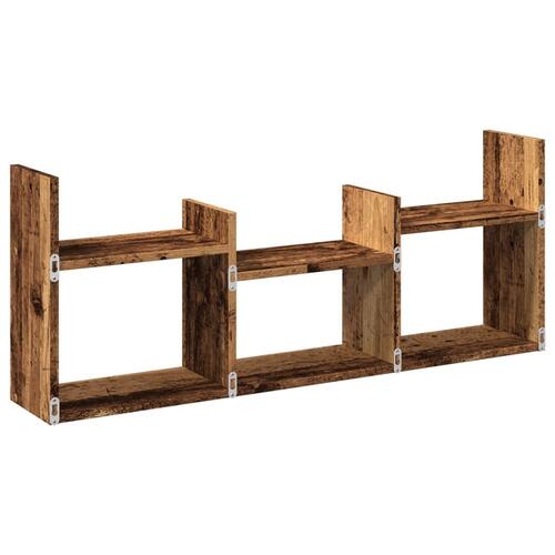 Vægskab 100x18x40 cm konstrueret træ antikt træ