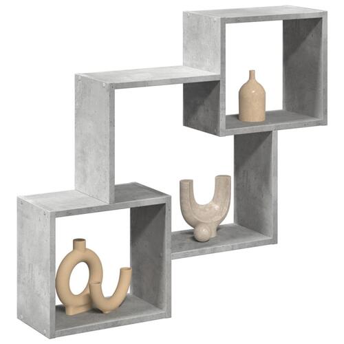 Vægskab 78x18x71 cm konstrueret træ betongrå
