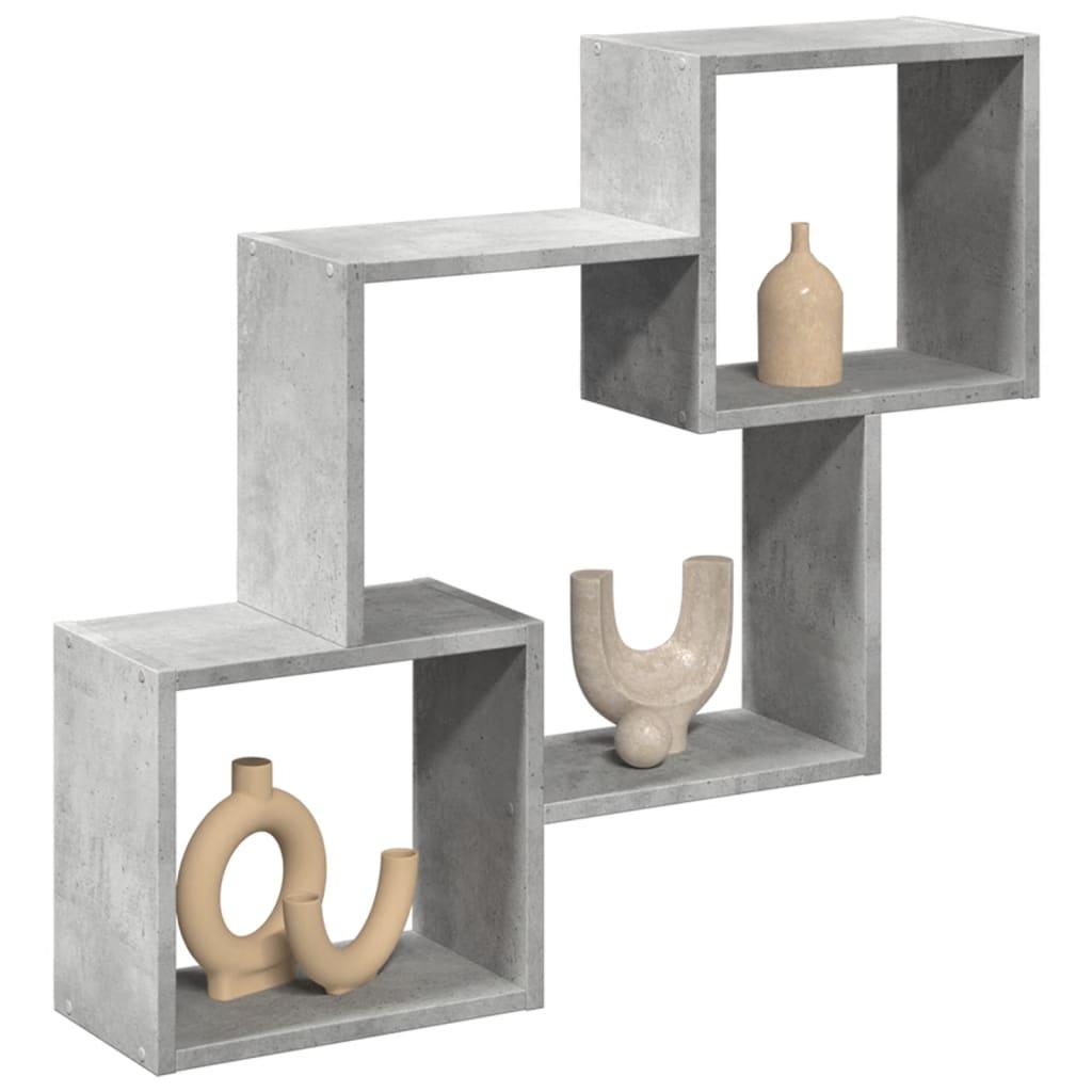 Vægskab 78x18x71 cm konstrueret træ betongrå