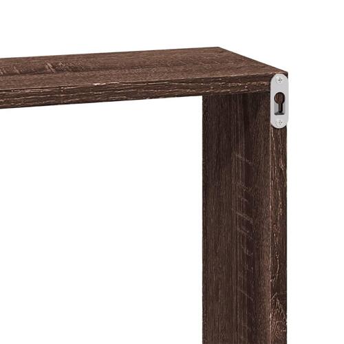 Vægskab 60x16x30 cm konstrueret træ brun egetræsfarve