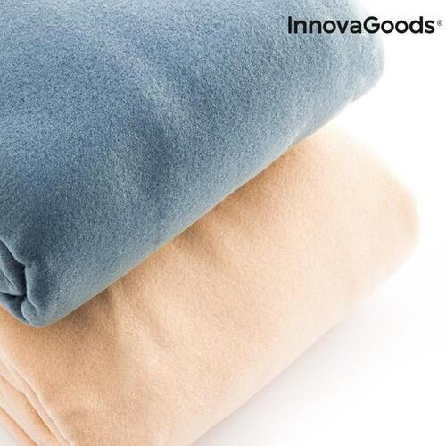 Dobbelt Krammetæppe mede centreret lomme Doublanket Beige