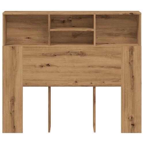 Sengegavl med opbevaring 120x19x103,5cm konstrueret træ kunsteg