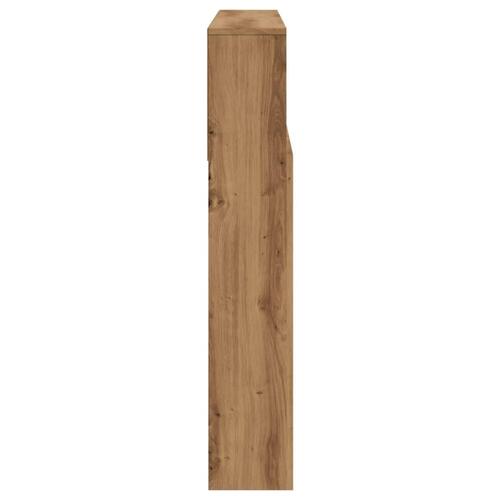 Sengegavl med opbevaring 120x19x103,5cm konstrueret træ kunsteg
