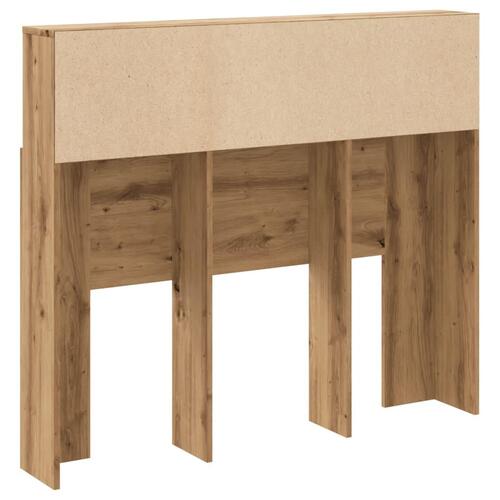 Sengegavl med opbevaring 120x19x103,5cm konstrueret træ kunsteg