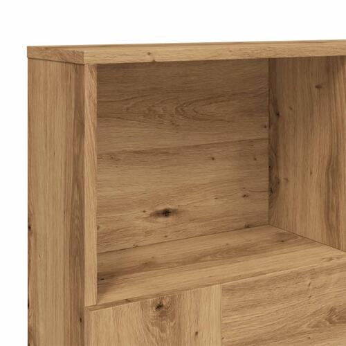 Sengegavl med opbevaring 120x19x103,5cm konstrueret træ kunsteg