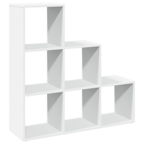 Rumdelerreol i hvid - 3-lags trappereol, 99 × 29 × 99 cm