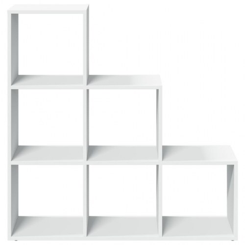 Rumdelerreol i hvid - 3-lags trappereol, 99 × 29 × 99 cm