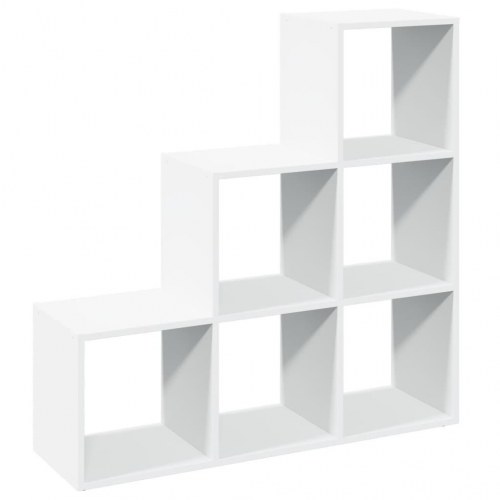 Rumdelerreol i hvid - 3-lags trappereol, 99 × 29 × 99 cm