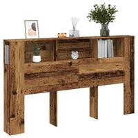 Sengegavl med opbevaring 180x18,5x102,5 cm konstrueret træ