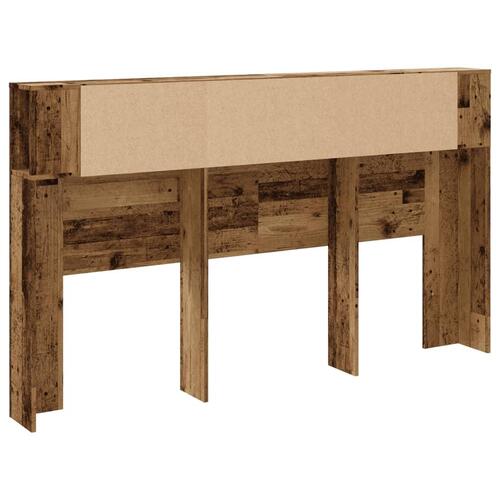 Sengegavl med opbevaring 180x18,5x102,5 cm konstrueret træ