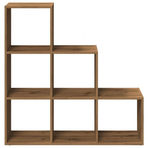 Bogreol/rumdeler i kunsteg - 99 × 29 × 99 cm, 3 niveauer, 6 kuber