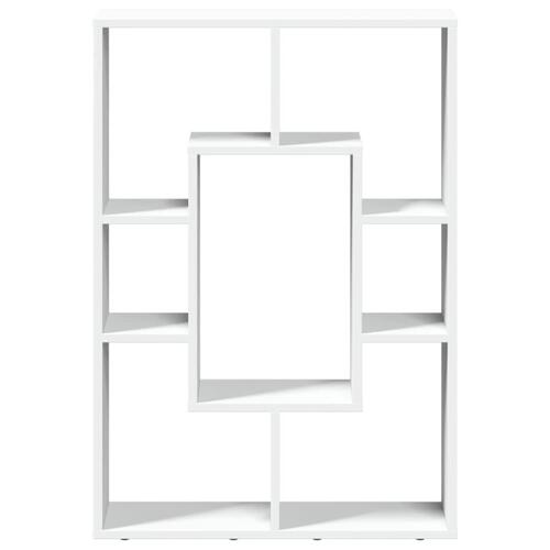 Bogreol 63x20x90 cm konstrueret træ hvid