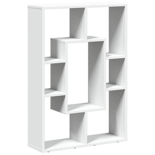 Bogreol 63x20x90 cm konstrueret træ hvid